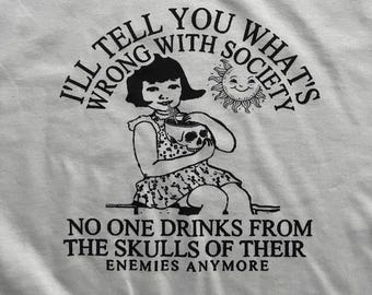 Skulls of Enemies funny dark humor t-shirt
