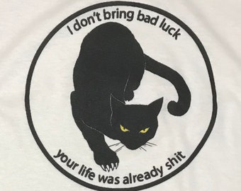 Black Cat funny t-shirt