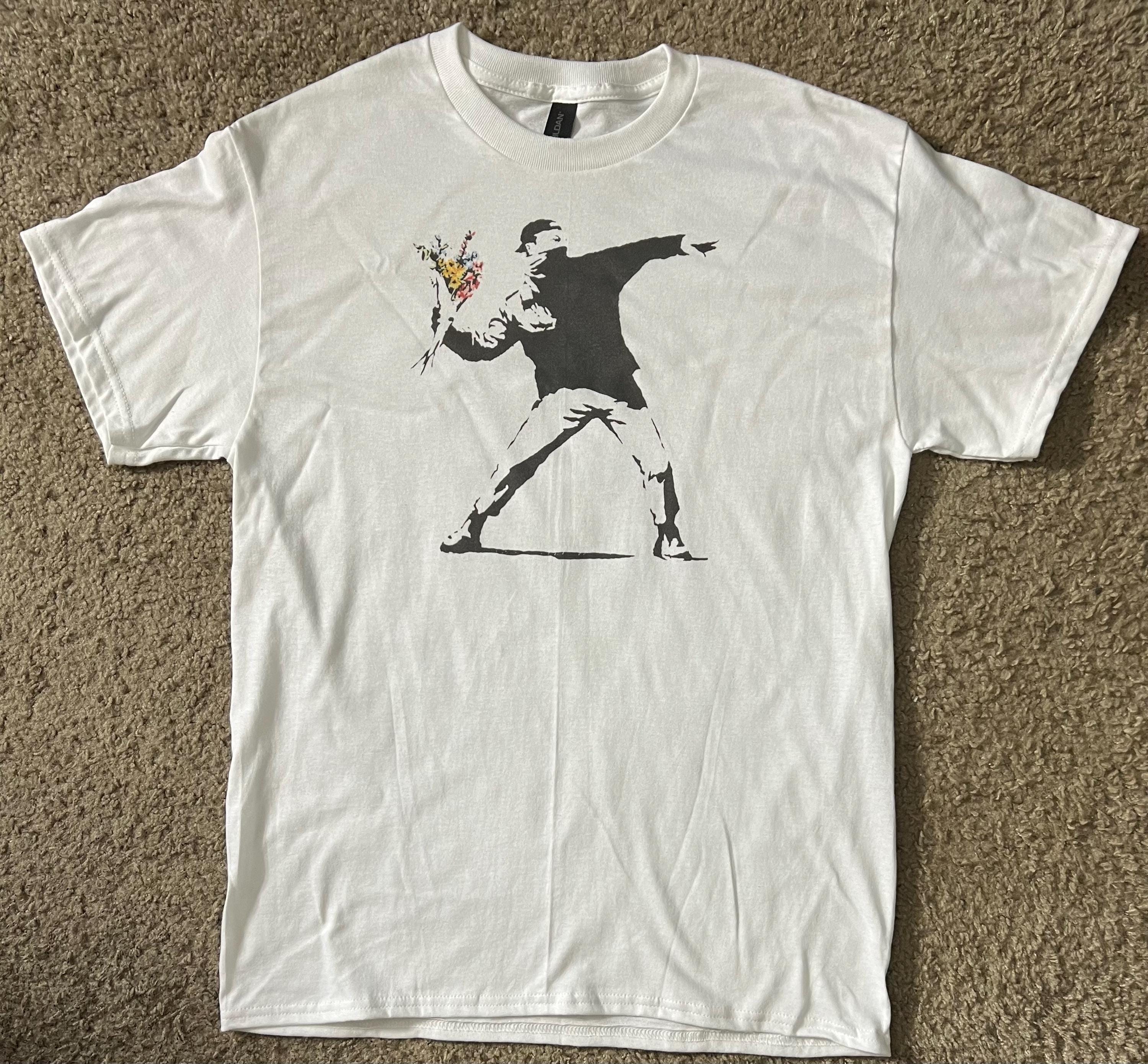未使用 新品 BANKSY バンクシー 花束 Flower Thrower パロディ