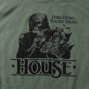SALE! Last One! House horror retro punk size XL color military green T-Shirt