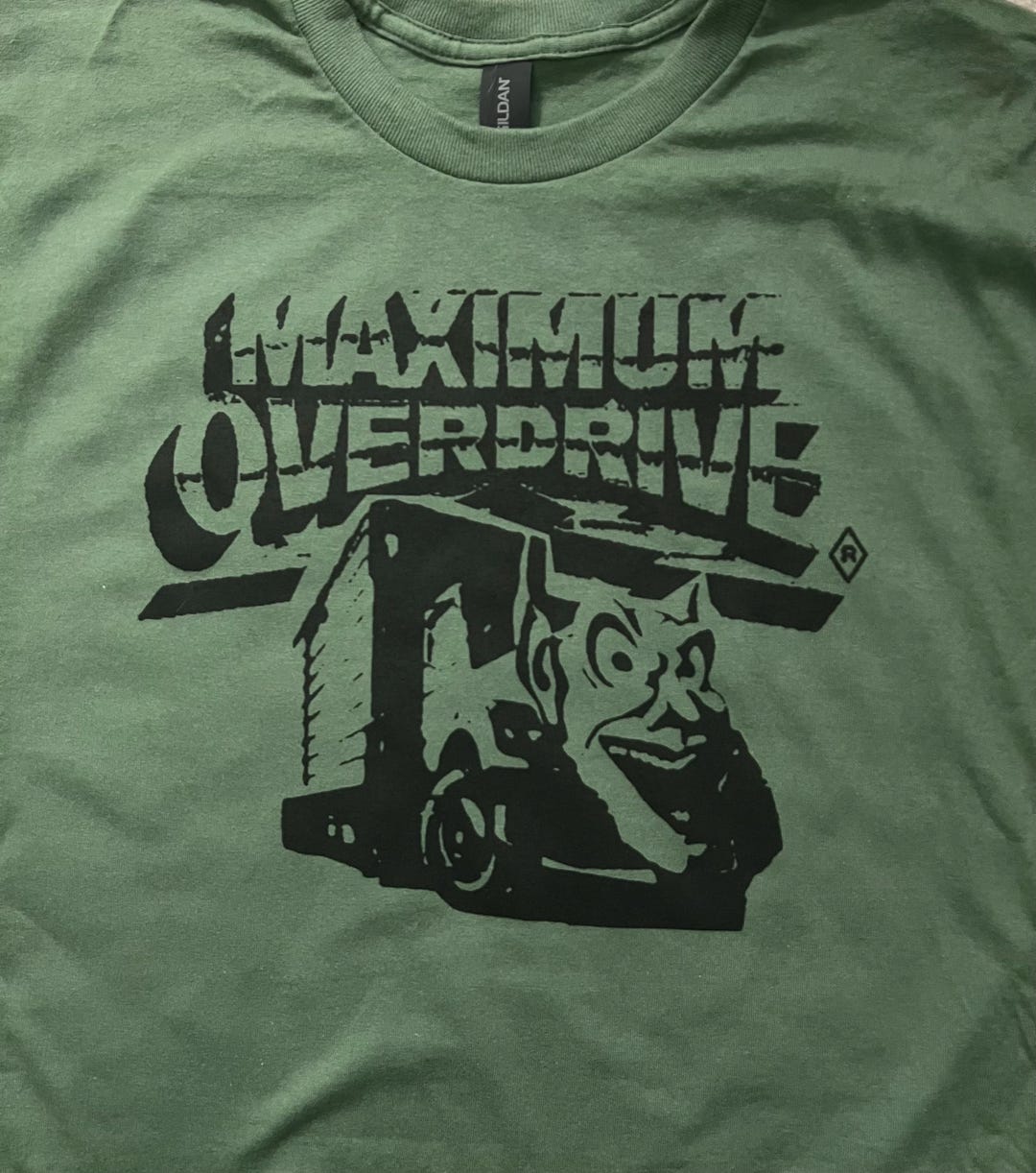 Maximum Overdrive Horror Retro Punk Size XL Color Military Green T ...