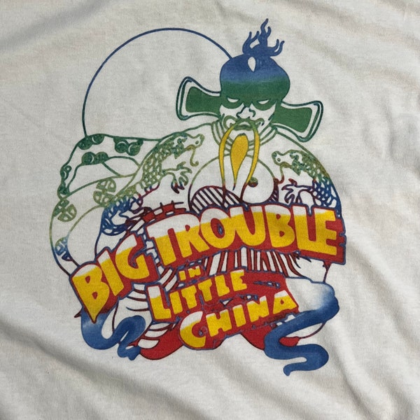 Big Trouble In Little China retro horror Carpenter white t-shirt any size