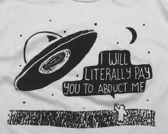 UFO funny humor t-shirt