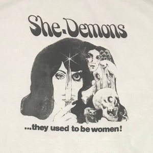 She-Demons horror retro vintage white t-shirt any size