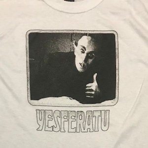 Yesferatu Funny Horror retro vintage white t-shirt any size