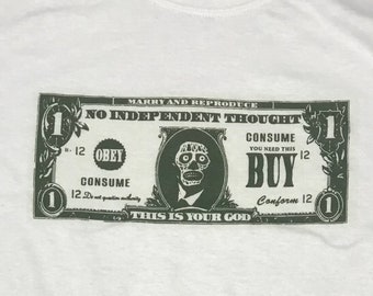They Live horror retro 80s white t-shirt any size