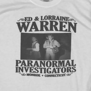 The Warrens Conjuring Horror Movie white t-shirt any size