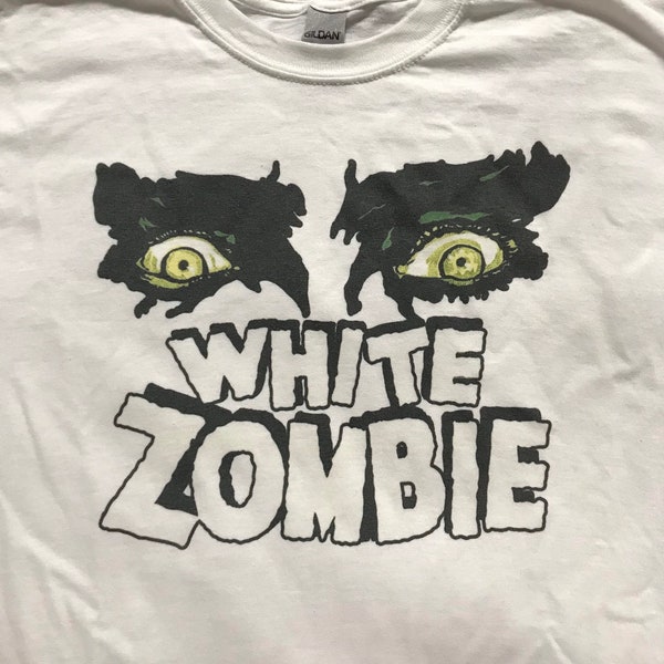 Wit Zombie Bela Lugosi vintage retro horror wit t-shirt in elke maat