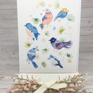 Greeting card Collections of sweet  birds