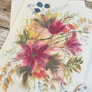 Carte de voeux illustration aquarelle de bouquet floral vibrant image 2