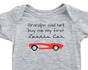 Corvette C1 Baby Bodysuit: Grandpa's First Sports Car