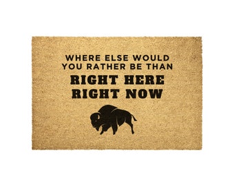 Where Else Would You Rather Be Outdoor Doormat - 4 Sizes - Buffalo Bills, Bills Mafia