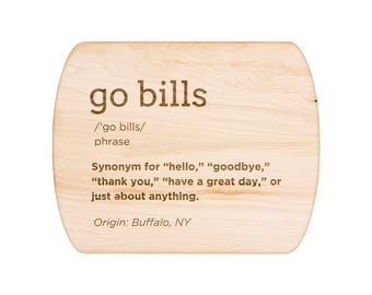 Go Bills Maple Cutting Board: Buffalo Fan Charcuterie Board