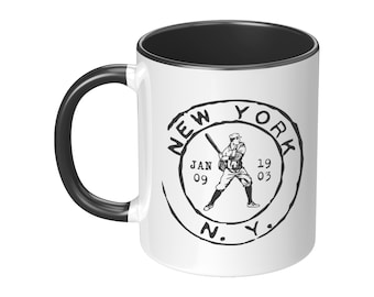 New York Baseball Vintage Stamp Mug - 11oz & 15oz