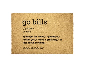 Go Bills Doormat: Buffalo Bills Fan Gift