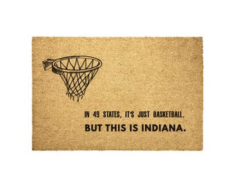 Indiana Basketball Doormat: Hoosier State Pride Welcome Mat