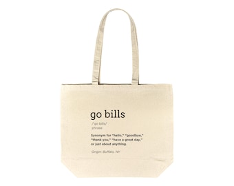 Go Bills Tote Bag: Buffalo Football Fan Gift