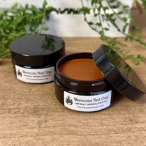 Red Moroccan Clay Facial Mask, Clay Mask, Red Clay Mask, Rosemary Facial Mask, Anti-Aging Facial Mask, Dry Skin Facial