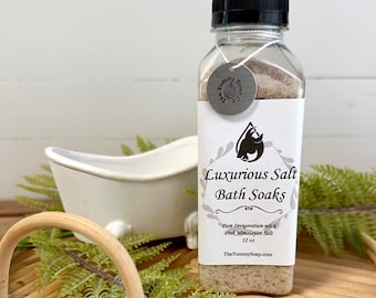 Invigorating Salt Bath Soak ~Bath Salts~ Pink Himalayan Salt Soak~Dead Sea Salt ~Mediterranean Sea Salt ~Luxurious Salt Soak ~Relaxing Bath