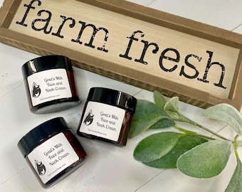 Goat Milk Face and Neck Cream, Goat Milk Facial Moisturizer, Hydrating Face Cream, Holistic Goat Milk Face Cream, Unscented Face Cream