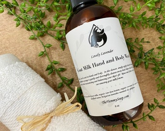Lavender Goat Milk Hand and Body Wash ~Lavender Goat Milk Soap~ ~Liquid Goat Milk Soap ~Natural Soap ~Lavender Soap