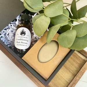 Combination/ Healthy Hair Care Set ~Goat Milk Shampoo Bar and Hydrating Hair Serum Set ~Moisturizing Shampoo Bar ~Natural Shampoo Soap