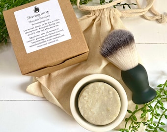 Old Fashioned Shaving Soap Set ~Shaving Soap for Sensitive Skin ~Shaving Gift Set ~Natural Shaving Soap Set ~Gifts for Him ~Gifts for Dad