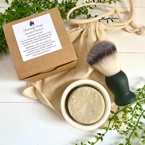 Old Fashioned Shaving Soap Set ~Shaving Soap for Sensitive Skin ~Shaving Gift Set ~Natural Shaving Soap Set ~Gifts for Him ~Gifts for Dad