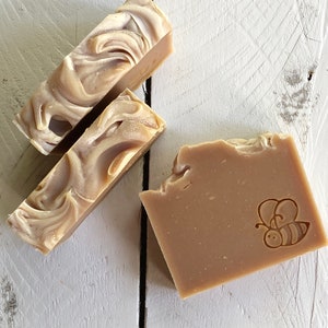 Natural Goat Milk Soap, Honey Bee Goat Milk Soap, Unscented Goat Milk Soap, Honey Soap, Beeswax Soap, Holistic Soap, Sensitive Skin Soap