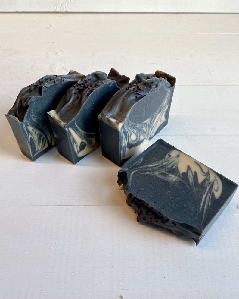 Sweet Haitian Princess Goat Milk Soap Natural Soap Charcoal Soap Peppermint Soap Refreshing Soap Activated Charcoal Soap image 1