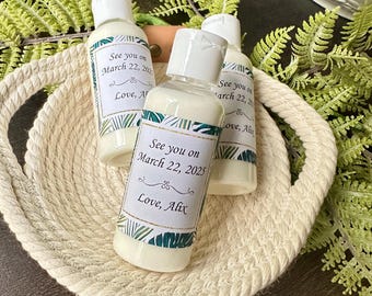 Bomboniere con lozione al latte di capra: lozione per eventi personalizzata, 2 oz