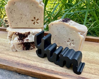 Wake Me Up Baby Natural Goat Milk Soap: Spearmint Pink Grapefruit, Poppy Seed Exfoliation