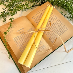 Tapered Beeswax Candle, Pure Beeswax Candle, Natural Healthy Candle, Pure Beeswax, Hygge Home, Hand Poured Natural Beeswax Candles
