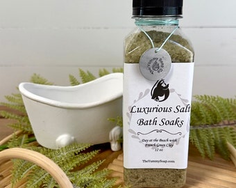 Day at the Beach Salt Bath  ~Salt Soak ~ Bath Salts ~Lavender Bath Salts ~Tea Tree Bath Salts -French Green Clay Soak ~Organic Kelp Soak