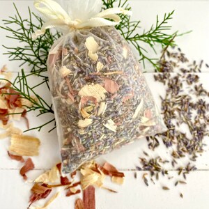 Scented Sachet Lavender Sachet Cedar Sachet Dried Botanical Sachet Sachet Diffuser Linen Drawer Sachet Eco Friendly Natural Scents image 4