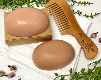 Szampon w kostce z mlekiem kozim do włosów przetłuszczających się: naturalne mydło holistyczne