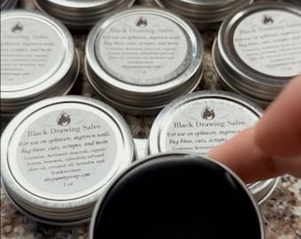 Black Drawing Salve: Activated Charcoal, Herbal Remedy (1 oz)
