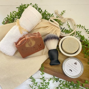 Old Fashioned Shaving and Skincare Set, Men&#39;s Skincare Gift Set, Natural Shaving Soap, Skincare for Him, Soap Gift Set For Men