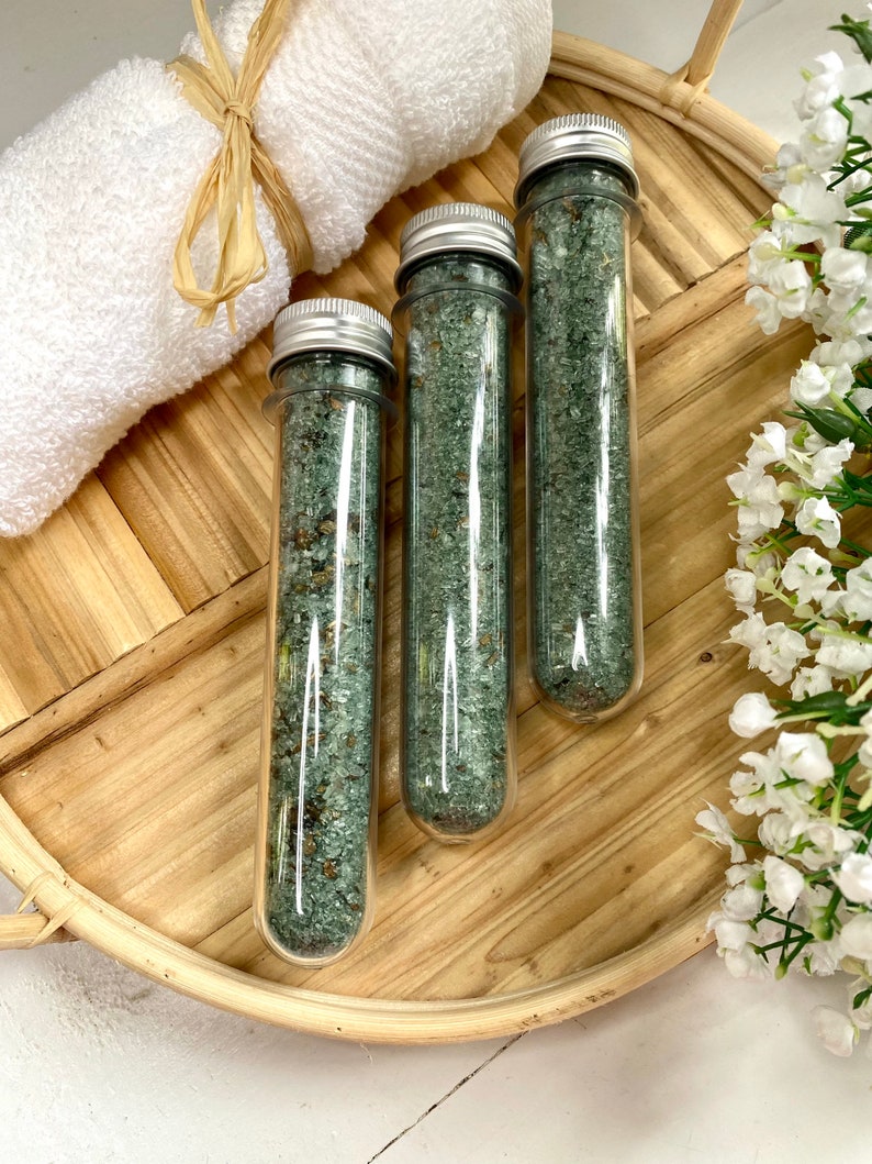 Bath Salt Favors botanical Bath Salts baby Shower Favor Etsy