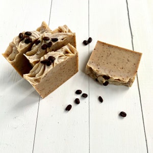 Natural Goat Milk Soap, Spiced Mocha Latte, Coffee Soap, Exfoliating Soap Bar, Holistic Goat Milk Soap, Dry Skin Soap
