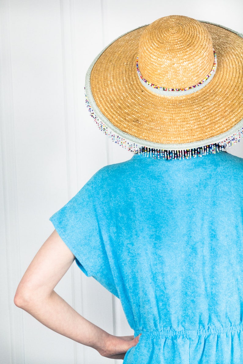 Beaded Woven Sun Hat