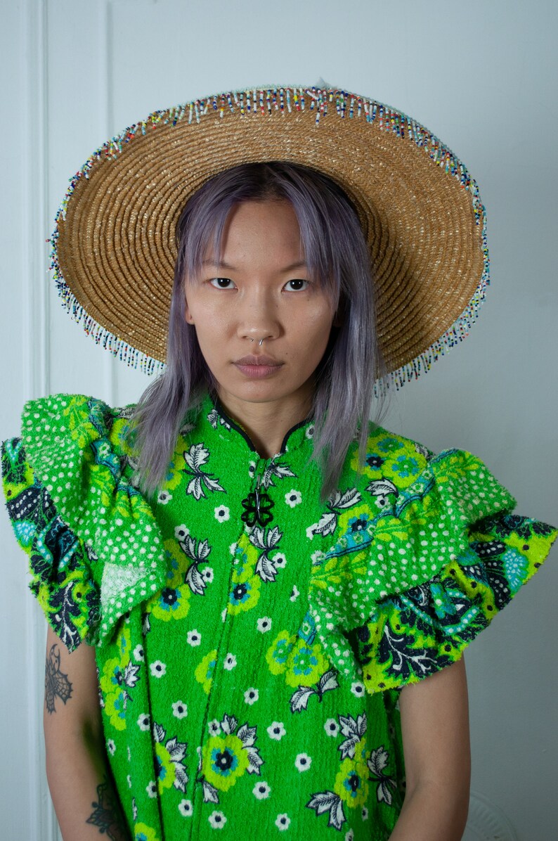 Beaded Woven Sun Hat