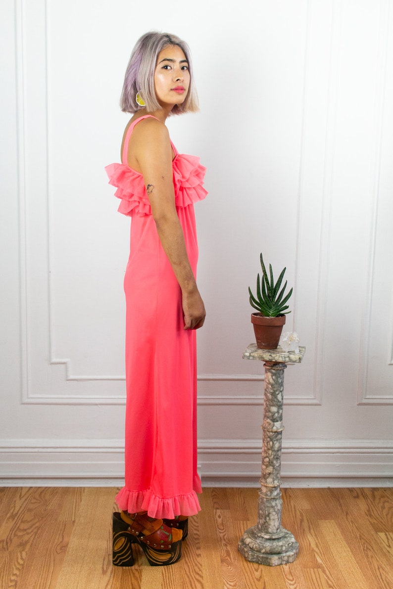 60/'s Coral Ruffle Jumpsuit