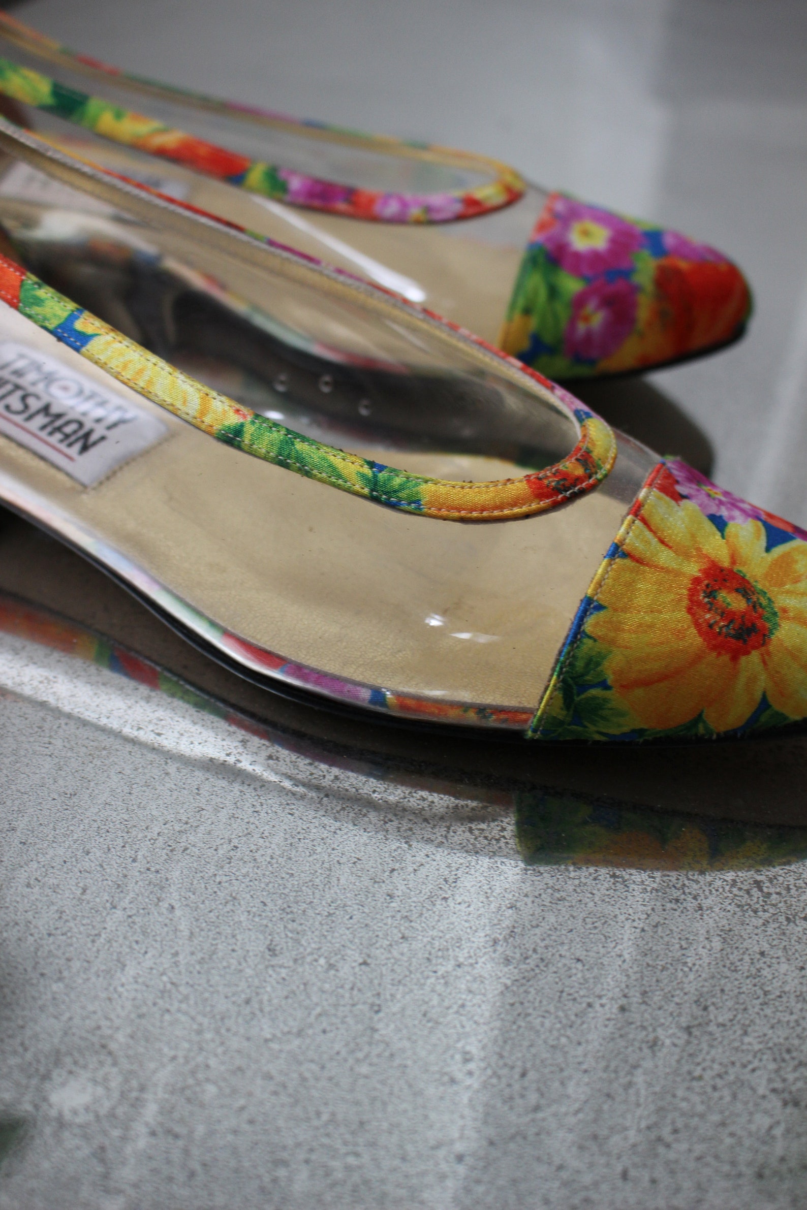 80s garden party ballet flats