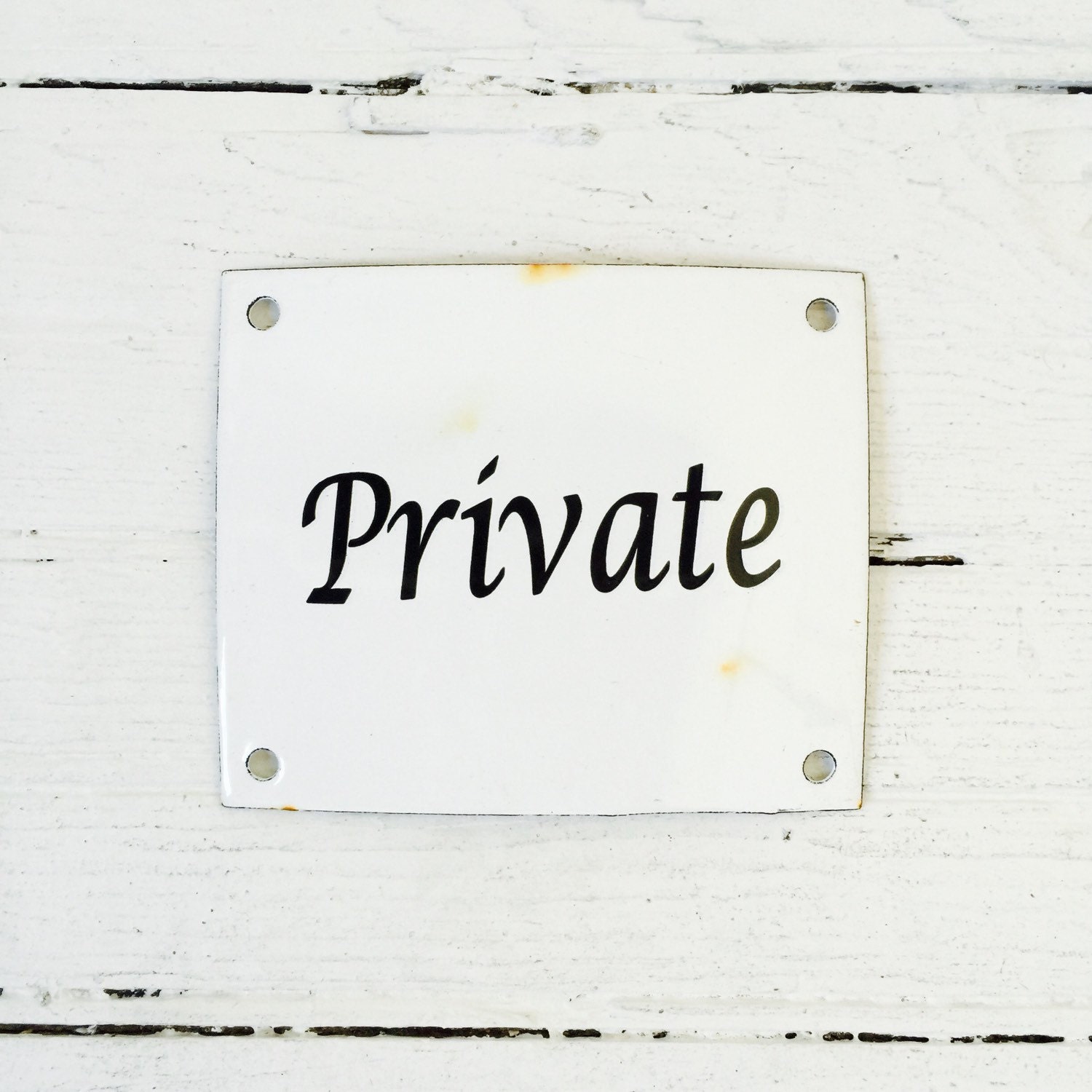 Porcelain Enamel 'Private' Metal Sign Etsy
