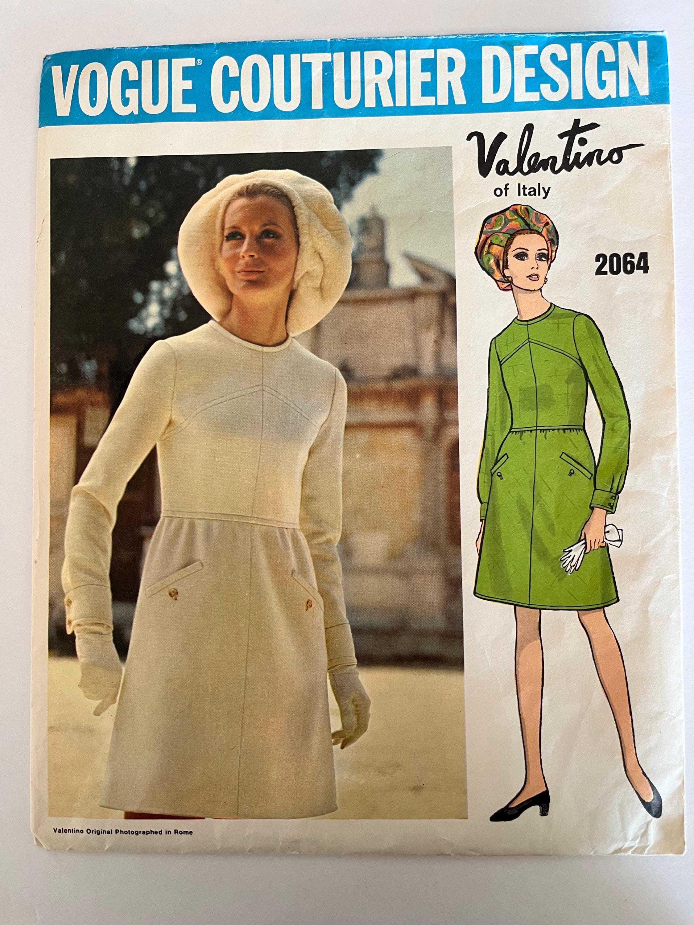 Motif B34 Vogue 1968 - Ensemble Maillot De Bain & Paréo Robe Vintage Non Découpé