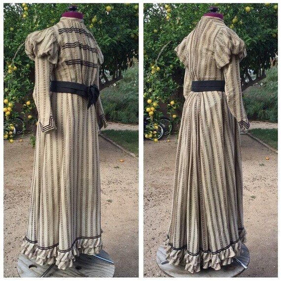 3-Piece Victorian bustle dress skirt with boned sh
