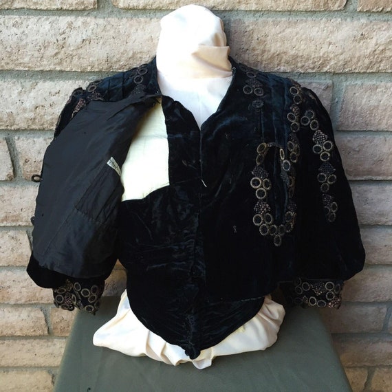 Antique 1890s Victorian Shirt Bodice. Very Dark Mi