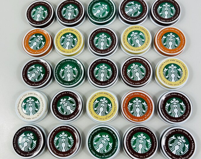 Lot of 25 Starbucks Metal Bottle Caps Frappuccino Lids Art Craft Supply ...