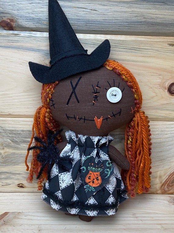 Halloween Poppet Cinnamon Poppet Black Poppet Primitive Witch